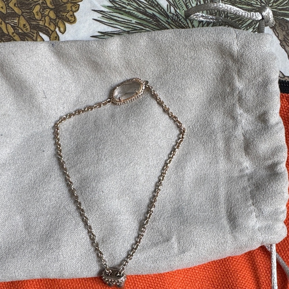 Kendra Scott Rose Gold Chain Bracelet with crystal